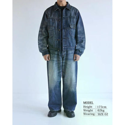 ANACHRONORM  AGING DOUBLE POCKET DENIM JACKET INDIGO