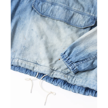 ANACHRONORM  AGING UTILITY DENIM ANORAK PULLOVER INDIGO