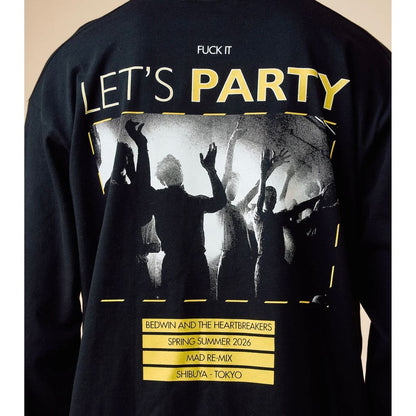 BEDWIN & THE HEARTBREAKERS L/S PRINTED TEE "Lets Party"