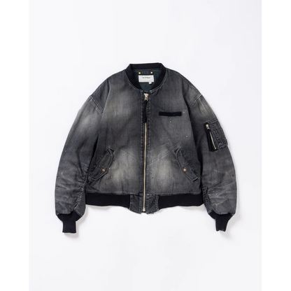 ANACHRONORM AN396-W AGING DUAL DENIM MA-1 BLACK (AGING)