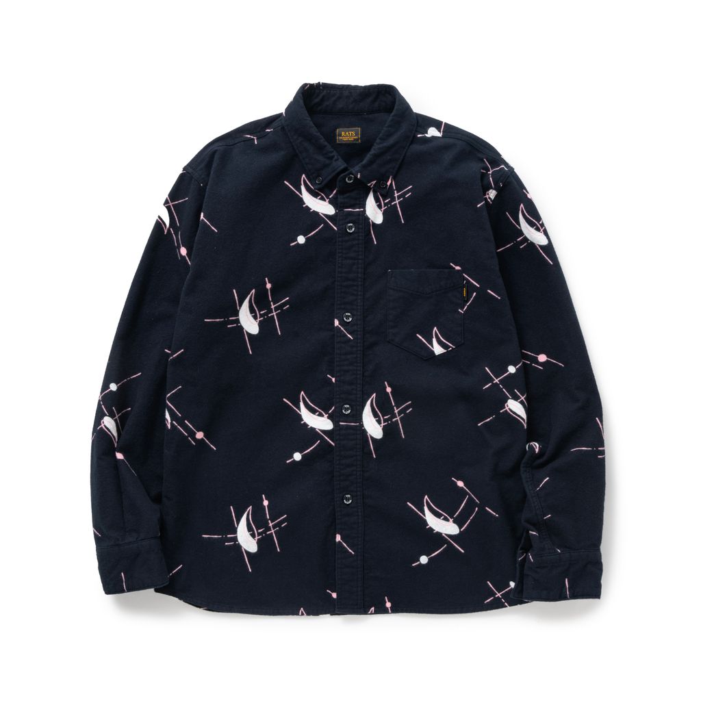 RATS PRINT FLANNEL B.D SHIRT