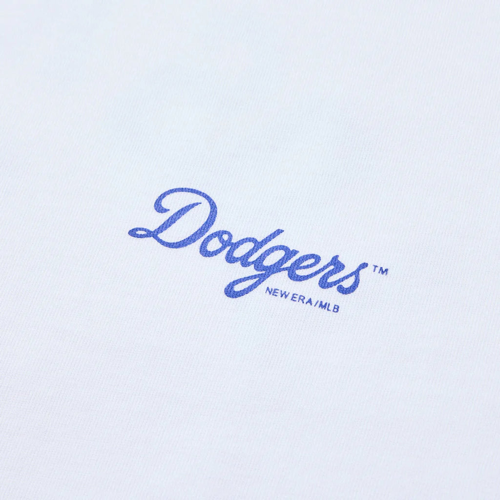 NEW ERA 長袖 コットン Tシャツ ロサンゼルス・ドジャース ホワイト レギュラーフィット