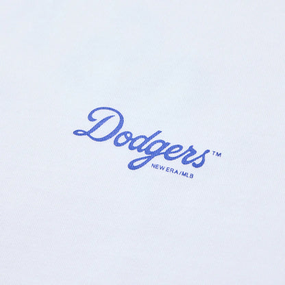 NEW ERA 長袖 コットン Tシャツ ロサンゼルス・ドジャース ホワイト レギュラーフィット