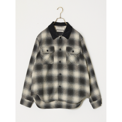 【予約商品】REMI RELIEF リサイクルコットンジャズネップチェックシャツ