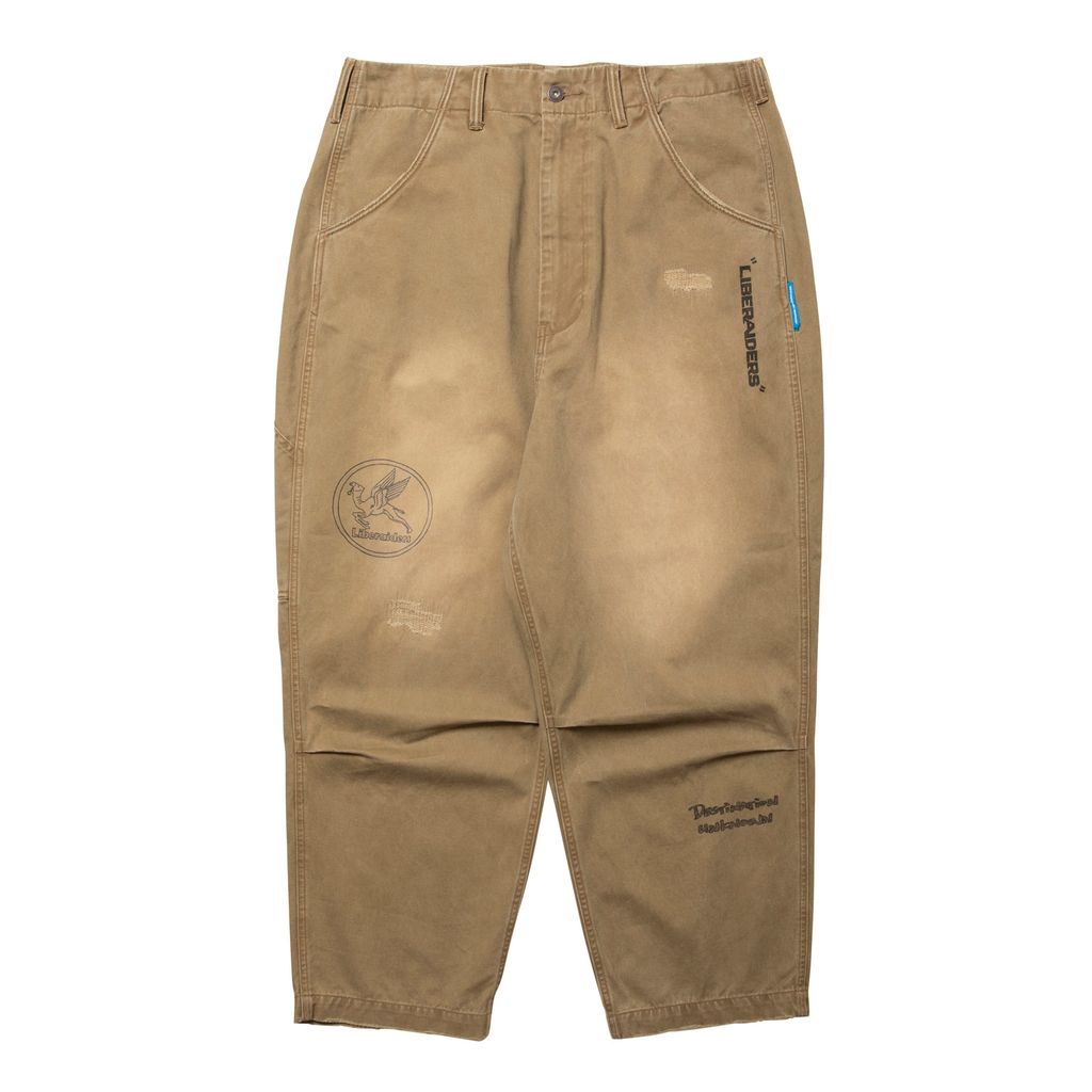 Liberaiders HANDWRITING PRINT CHINO SARROUEL PANTS