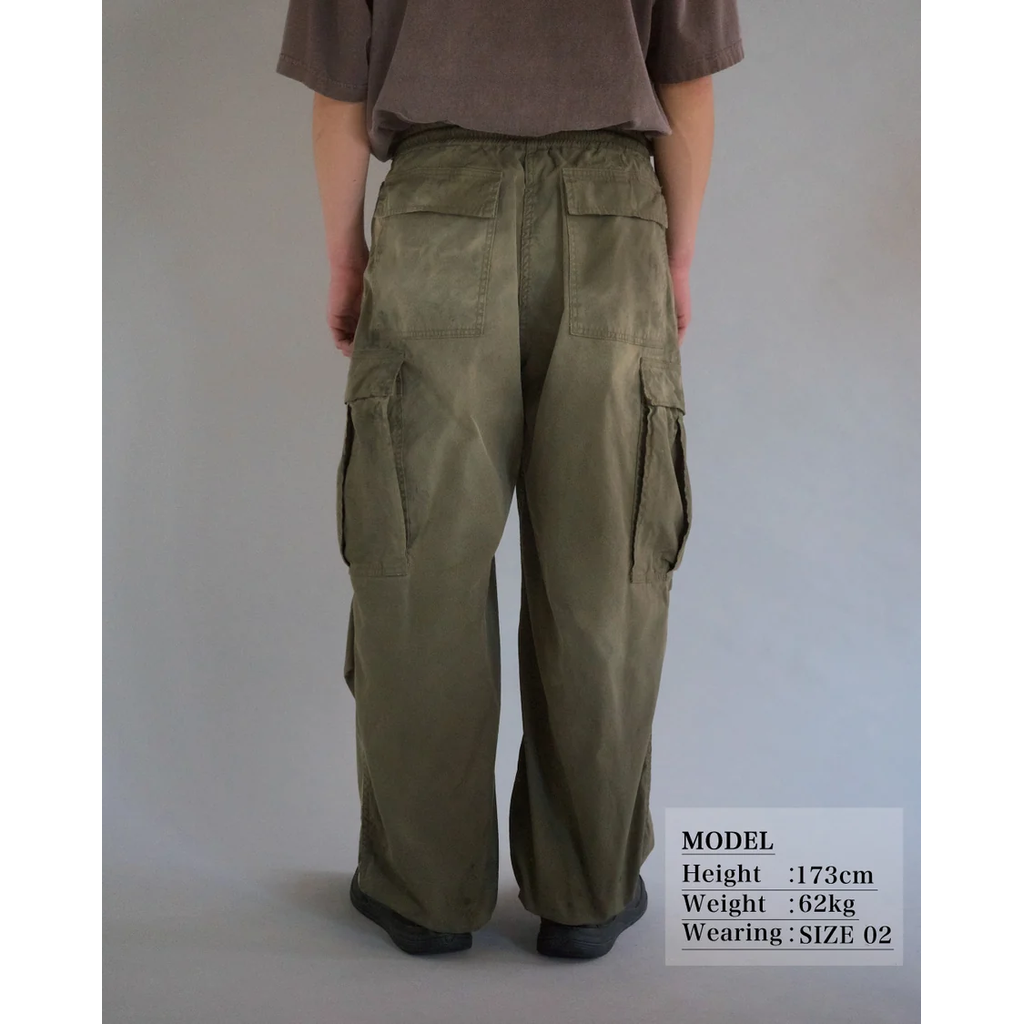 ANACHRONORM FADED CARGO EASY PANTS OLIVE
