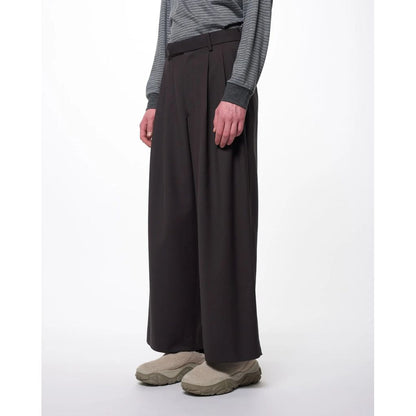 marka Recycled Polyester Wool Gabardine / Double Pleated Baggy Trousers