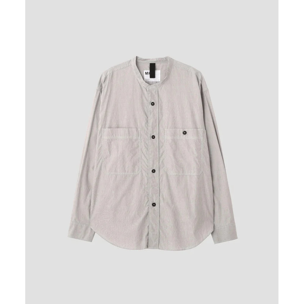 MHL. WORN COTTON HAIRLINE STRIPE SHIRT