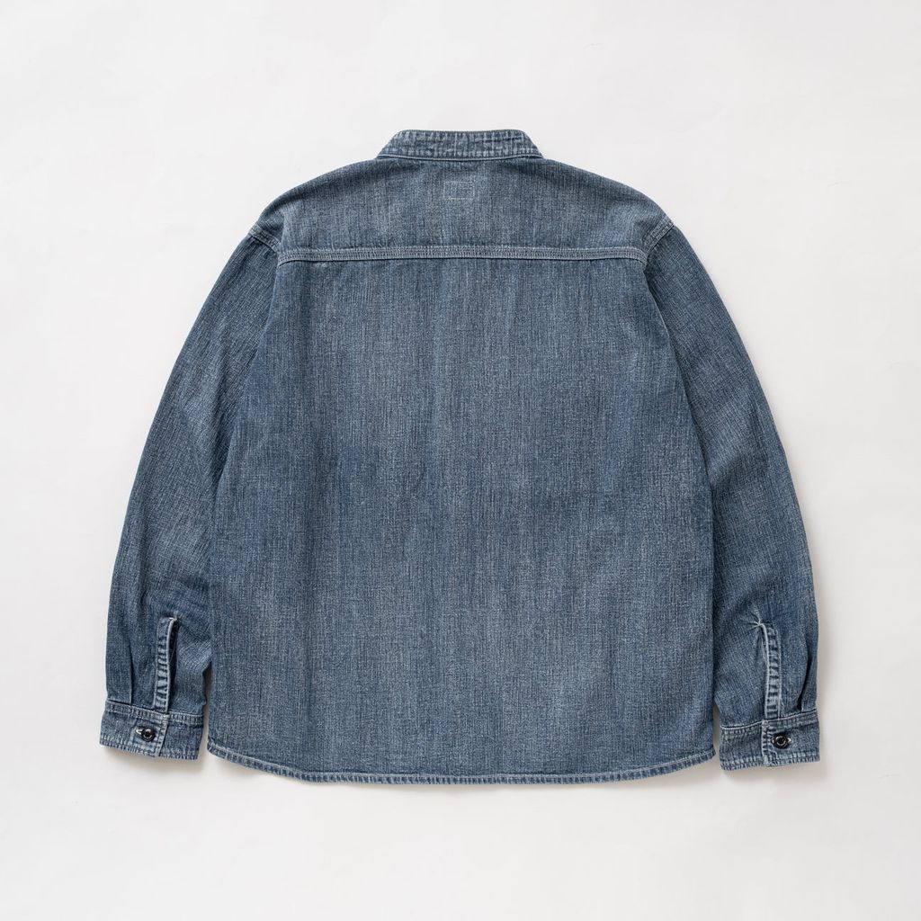 RATS STAND COLLAR DENIM SHIRT