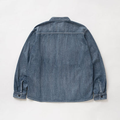 RATS STAND COLLAR DENIM SHIRT