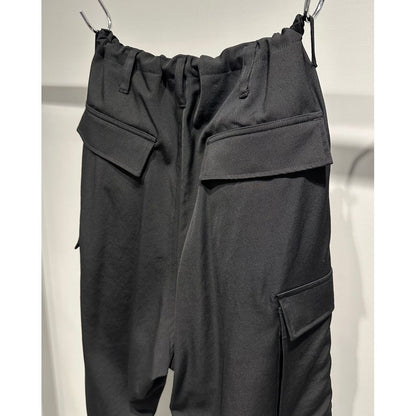 Y's for men WOOL GABARDINE CARGO PANTS