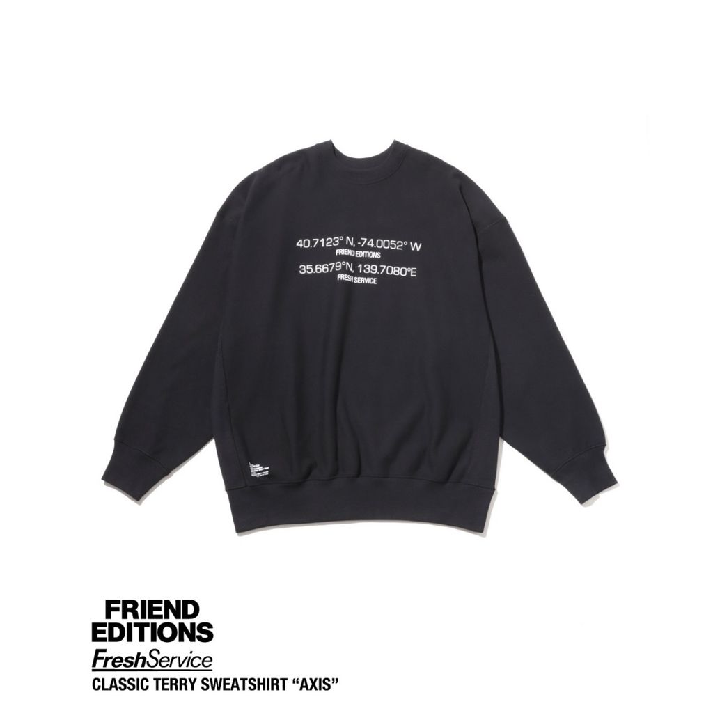 FreshSevice × FRIEND EDITIONS "CLASSIC TERRY SWEATSHIRT "AXIS"