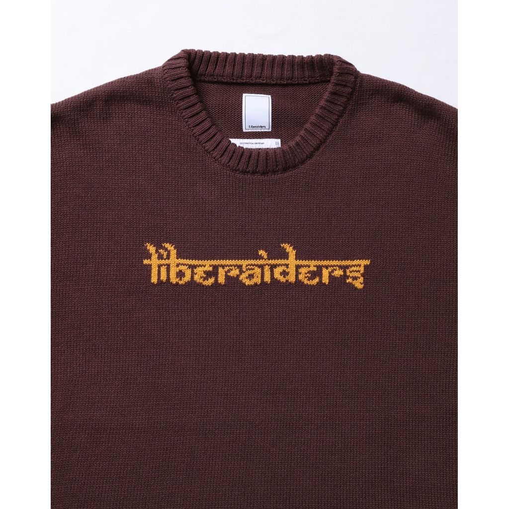 Liberaiders  WOVEN LOGO KNIT SWEATER 774012503