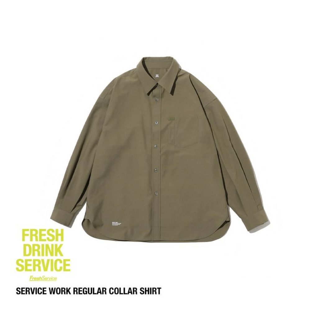 FRESH DRINK SERVICE "SERVICE WORK REGULAR COLLAR SHIRT"