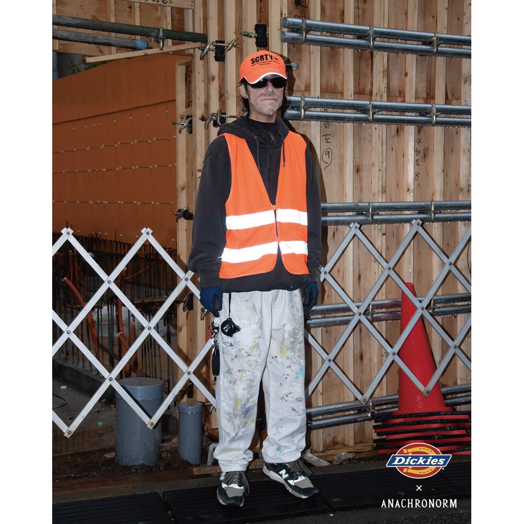 ANACHRONORM  ANDK003 DART PAINT DOUBLE KNEE PAINTER PANTS WHITE