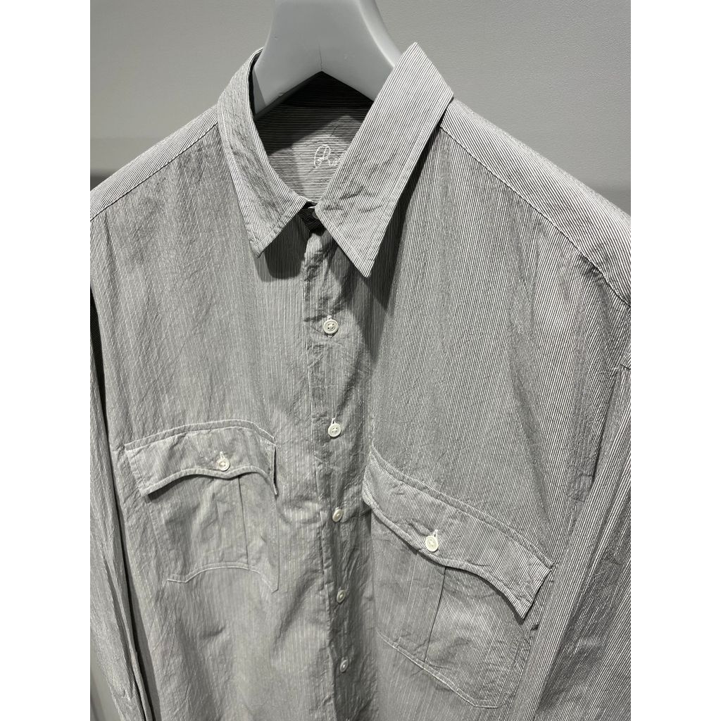 PORTER CLASSIC ROLL UP STRIPE SHIRT