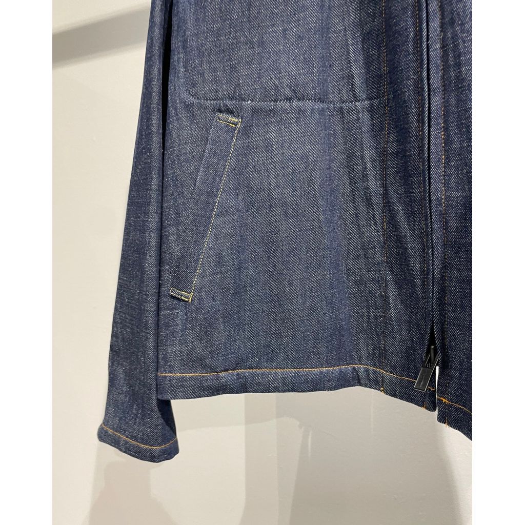 Y's for men 12oz DENIM BLOUSON WITH COLOR COMBI STITCH