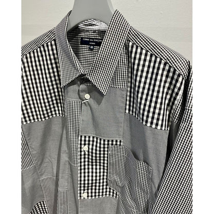 COMME des GARCONS HOMME ギンガムチェック パッチワーク シャツ
