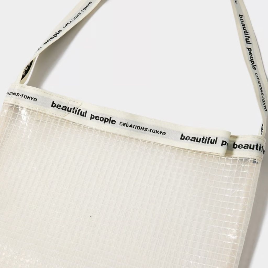 beautiful people plaid vinyl logotape shoulder bag