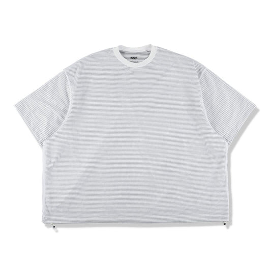 is-ness BALLOON BORDER LAYERED MESH T-SHIRT