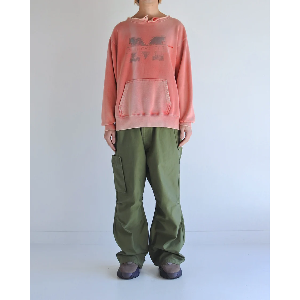 ANACHRONORM MANCHESTER PRINTED CUT-OFF SWEAT PARKA