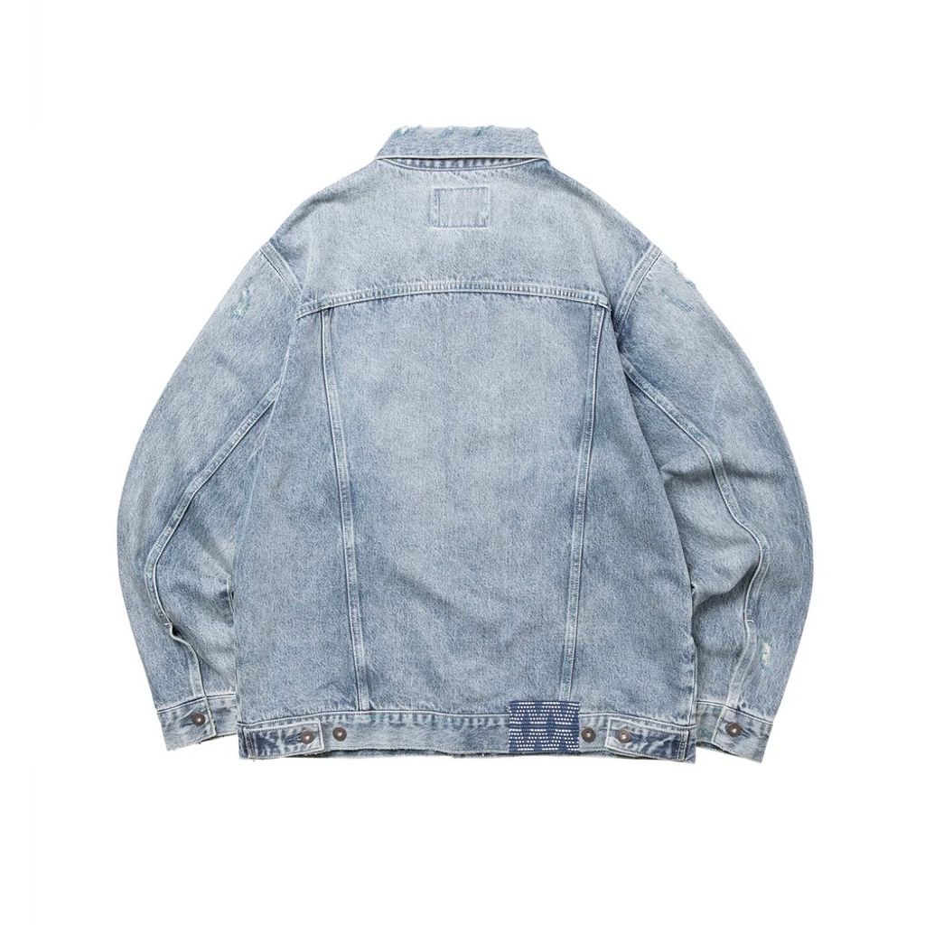 Liberaiders DAMAGED DENIM TRUCKER JACKET