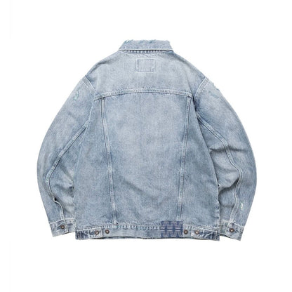 Liberaiders DAMAGED DENIM TRUCKER JACKET