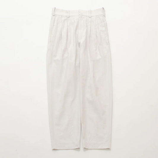 YAECA Chino Cloth Trousers Two Tuck Straight