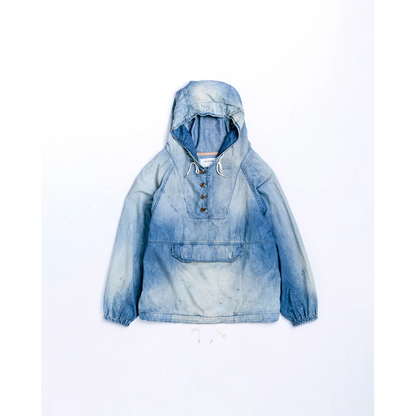 ANACHRONORM  AGING UTILITY DENIM ANORAK PULLOVER INDIGO