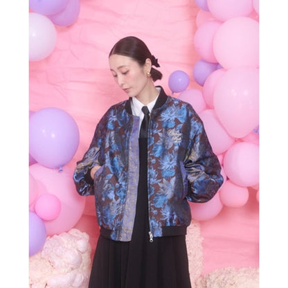 THOMAS MAGPIE flower Jacquard blouson