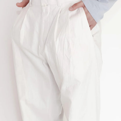 YAECA Chino Cloth Trousers Two Tuck Straight