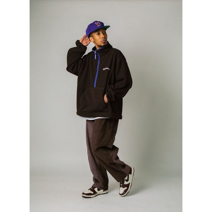 APPLEBUM FLEECE HALF ZIP JACKET [BROWN] / 2420616