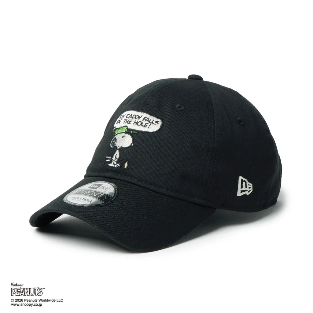 NEW ERA 9TWENTY Vintage PEANUTS ピーナッツ GOLF スヌーピー ウッドストック ブラック 14865329