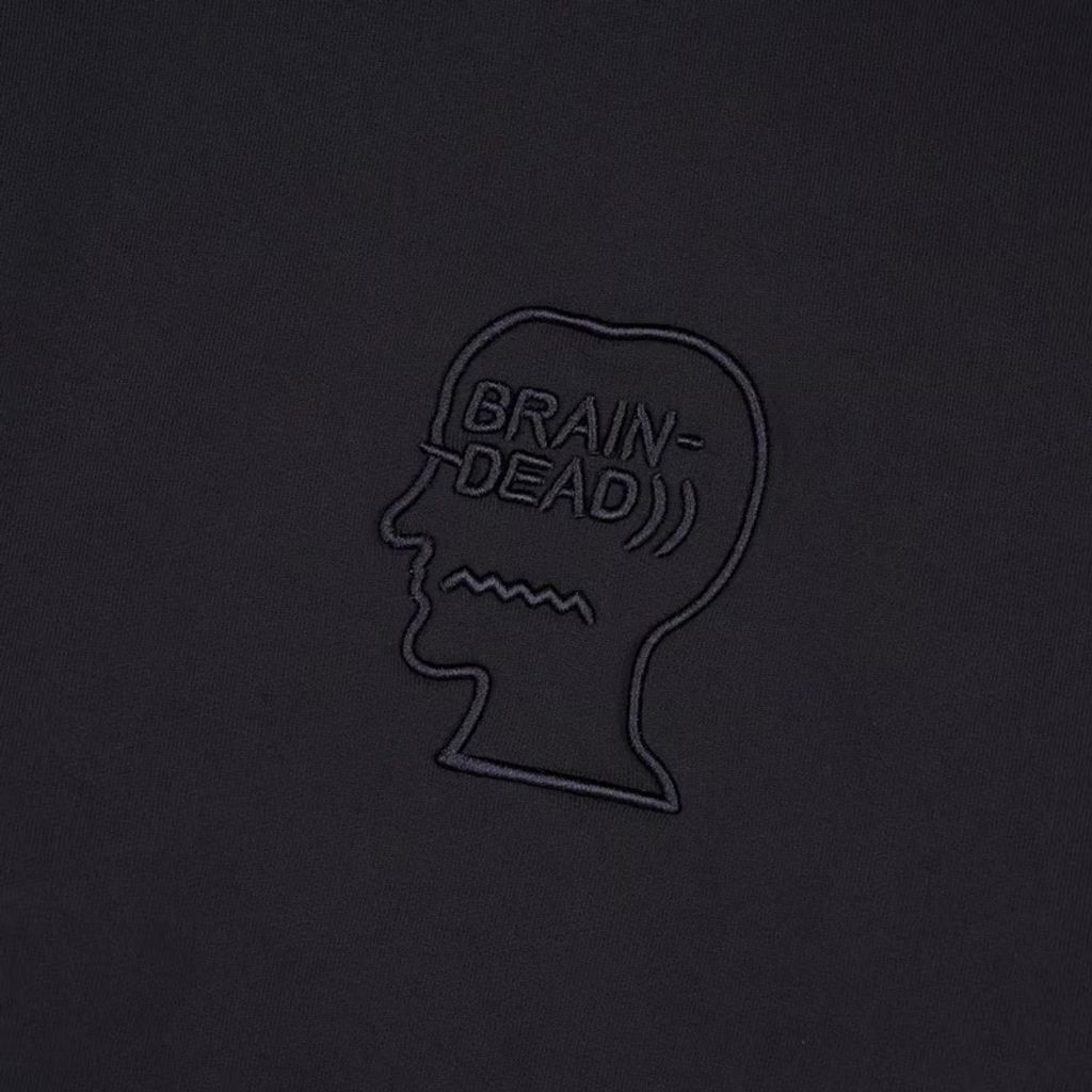 BRAIN DEAD Pigment Wash Logo Head Raglan Hoodie