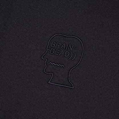 BRAIN DEAD Pigment Wash Logo Head Raglan Hoodie