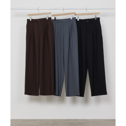 【予約商品】MARKAWARE TRIPLE PLEATED WIDE TROUSERS