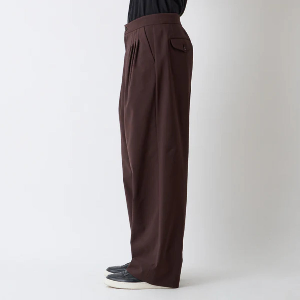 White Mountaineering SOLOTEX 4 TUCK WIDE PANTS