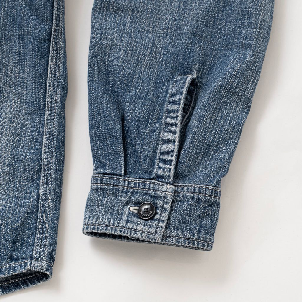 RATS STAND COLLAR DENIM SHIRT