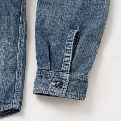 RATS STAND COLLAR DENIM SHIRT