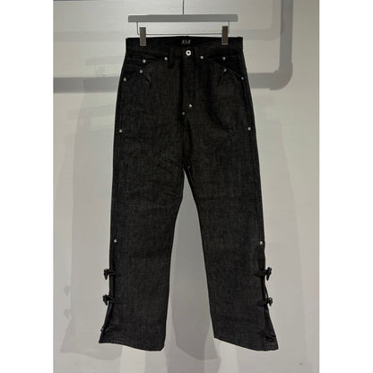 FAF NEWCOMMUNE Wide Leg Denim Pants Rigid