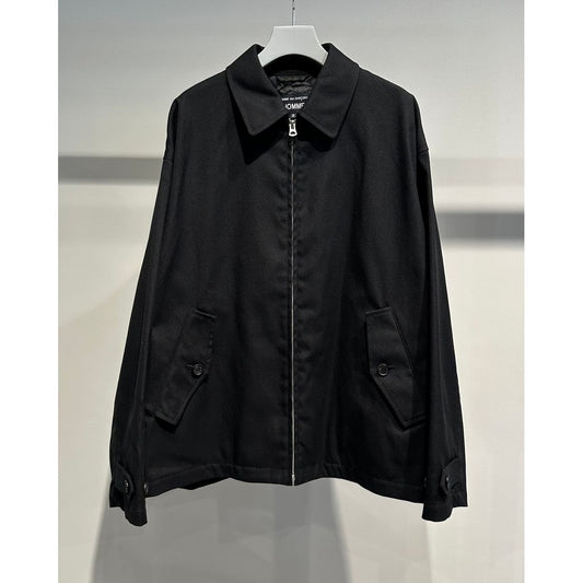 COMME des GARCONS HOMME COTTON WOOL SARGE ZIP JACKET（BLACK）