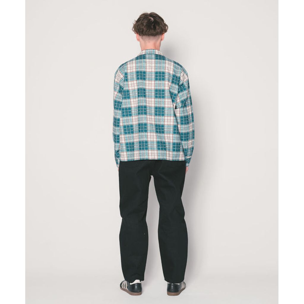 BEDWIN & THE HEARTBREAKERS L/S ORG PRINTED NEL SHIRT "RICK"
