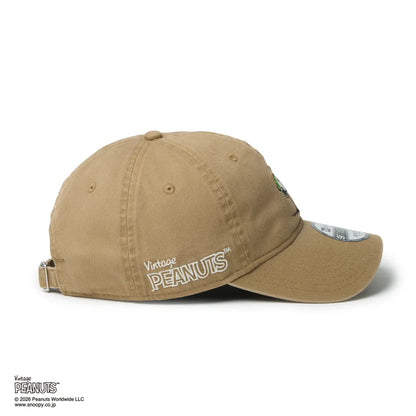 NEW ERA 9TWENTY Vintage PEANUTS ピーナッツ GOLF スイング カーキ