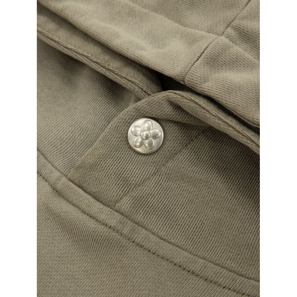 VANDY THE PINK CLASSIC LOGO FLOWER HOODIE（WASHED KHAKI）