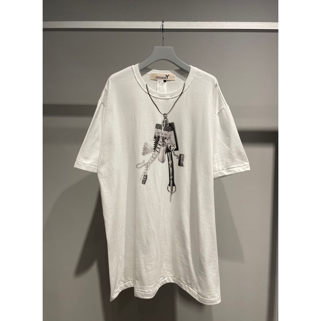 Ground Y COTTON JERSEY TROMPE-L'OEIL PASSCASE T-SHIRT