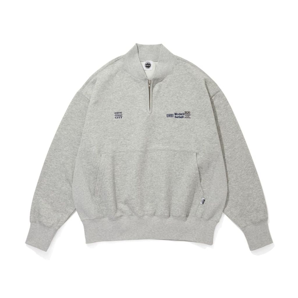 CITY COUNTRY CITY EMBROIDERED LOGO HALF ZIP SWEATSHIRT_UREI