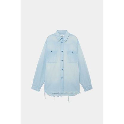 MARKA ORGANIC COTTON CHAMBRAY DAMAGE SHIRT