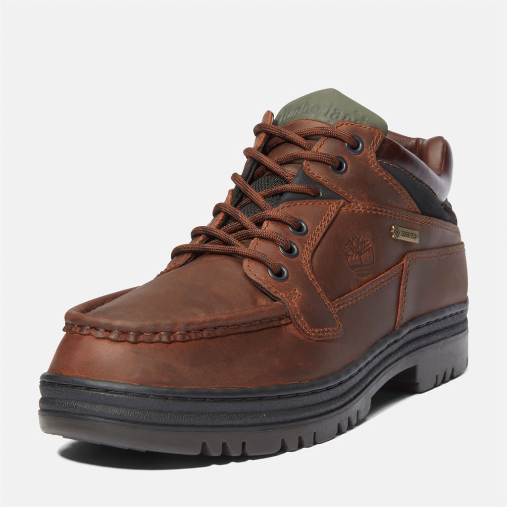 Timberland ヘリテージ GTX モックトゥ ミッド メンズ (BROWN)
