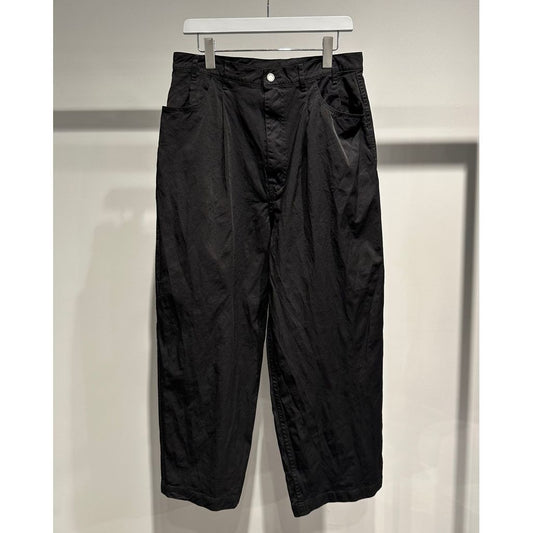 COMME des GARCONS HOMME NYLON TWILL GARMENT DYE PANTS(BLACK)