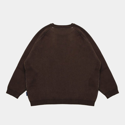 APPLEBUM "APBM" KNIT SWEATER [BROWN] / 2420503